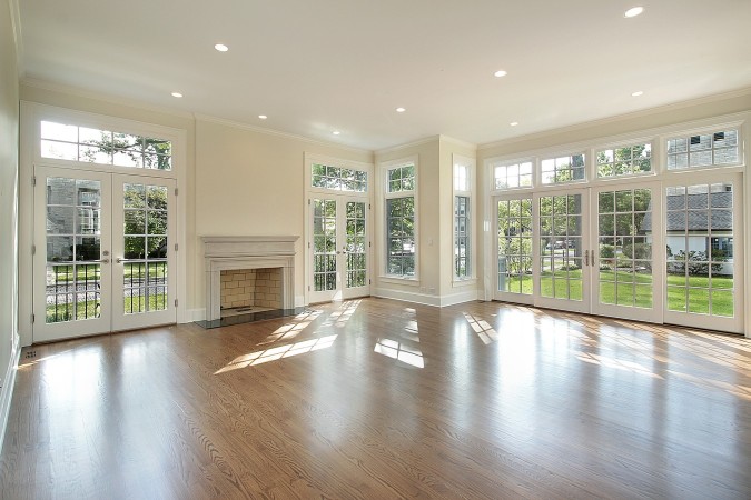Home addition with wall windows