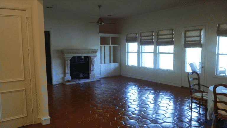 Tile floor remodeling with spanish tiles-after