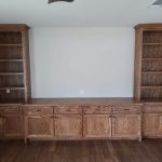 Media room cabinets and flooring