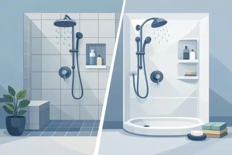 Read more about the article Tile Shower vs Surround: Which Holds Up Better?